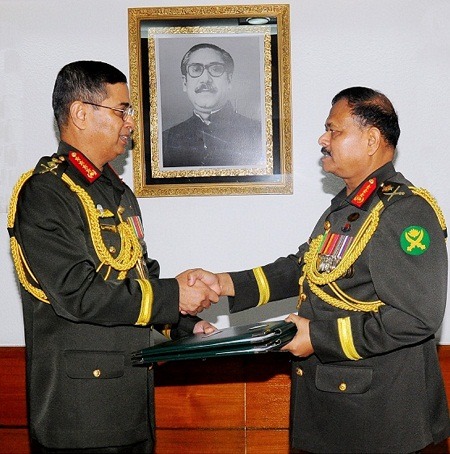 army bangladesh chief aziz ahmed general lieutenant takes three years over defense